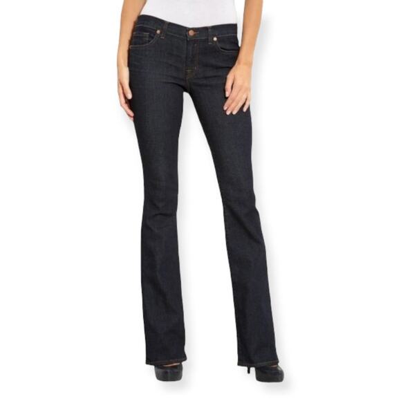 J Brand Women's Bailey Flared Leg Jeans 25 Dark Wash Stretch Denim 90s Style - Picture 1 of 10